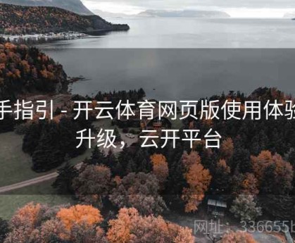 新手指引 - 开云体育网页版使用体验大升级，云开平台