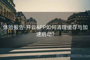 体验报告-开云APP如何清理缓存与加速启动？