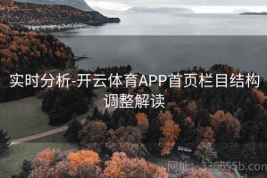 实时分析-开云体育APP首页栏目结构调整解读