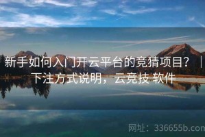 新手如何入门开云平台的竞猜项目？｜下注方式说明，云竞技 软件