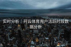 实时分析｜开云体育用户活跃时段数据分析