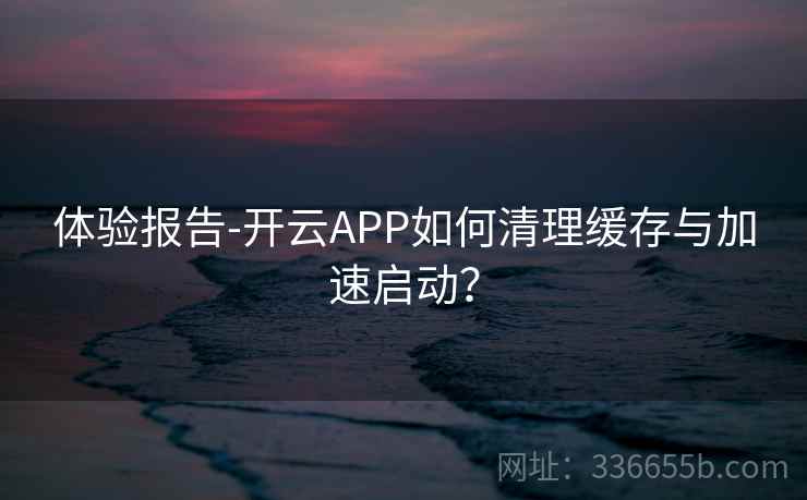 体验报告-开云APP如何清理缓存与加速启动？