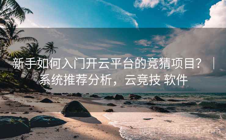 新手如何入门开云平台的竞猜项目？｜系统推荐分析，云竞技 软件